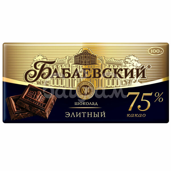 Шоколад Бабаевский 75% какао 90гр Элитный