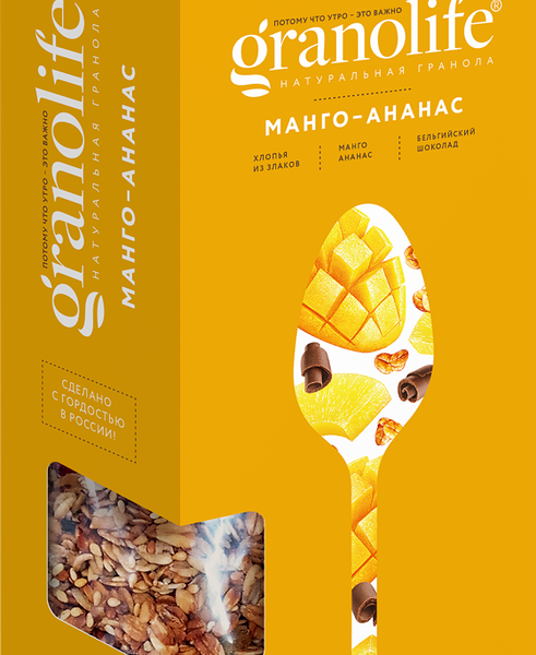 Гранола GRANOLIFE Манго-ананас