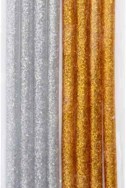 Клей для малых клеевых пистолетов Micron GFGL-7 Эва с блёстками 20 см, 8 шт.