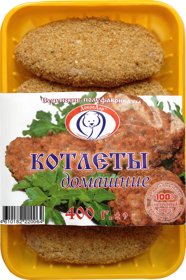 

Котлеты ДоброДар Домашние категория В 400 г