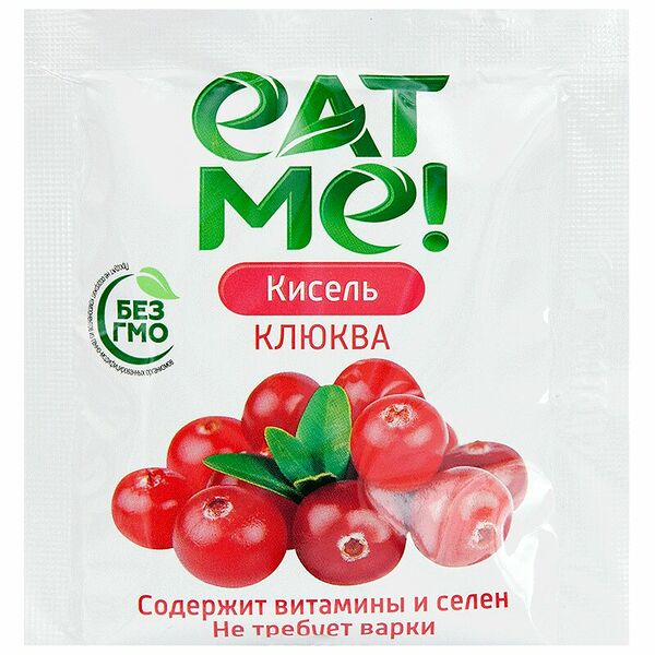 Eat me! Кисель без сахара клюква пакет 25 г