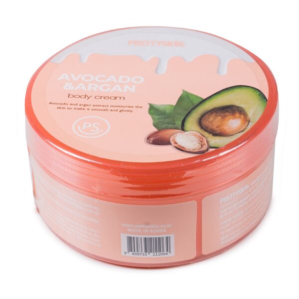 Крем Prettyskin Питательный для тела с экстрактом авокадо и аргановым маслом, 300 мл