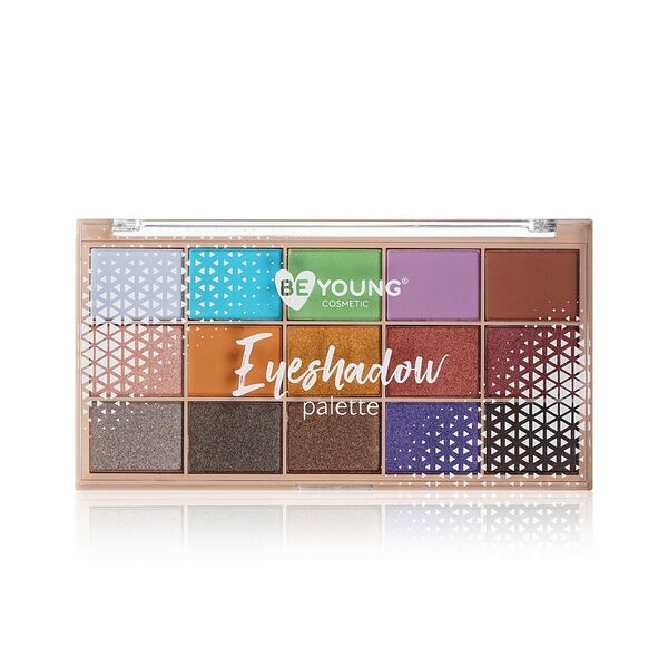 Палетка теней для век BeYoung Eyeshadow palette 02, 15 оттенков, 23 г