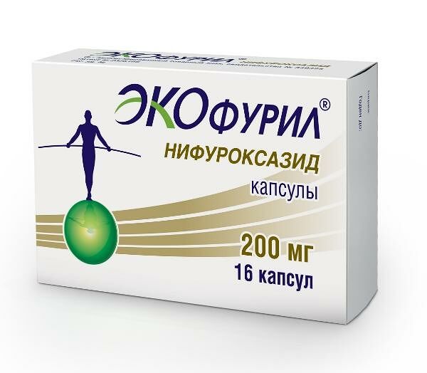 Экофурил капсулы 200 мг 16 шт