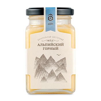 

Мёд цветочный натуральный Медовый дом Альпийский горный, 320г