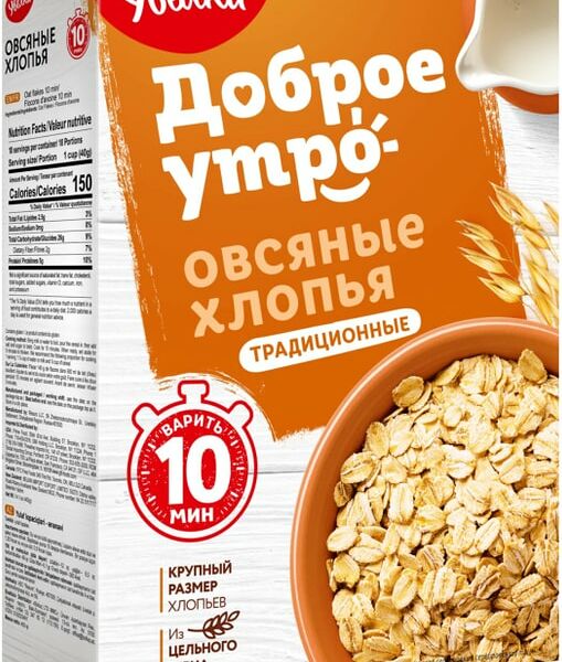 Хлопья Увелка Овсяные Традиционные 400г