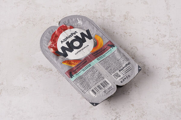 Корм влажный для собак с чувствствительным пищеварением AlphaPet Говядина и томленая тыква сочные ломтики в соусе