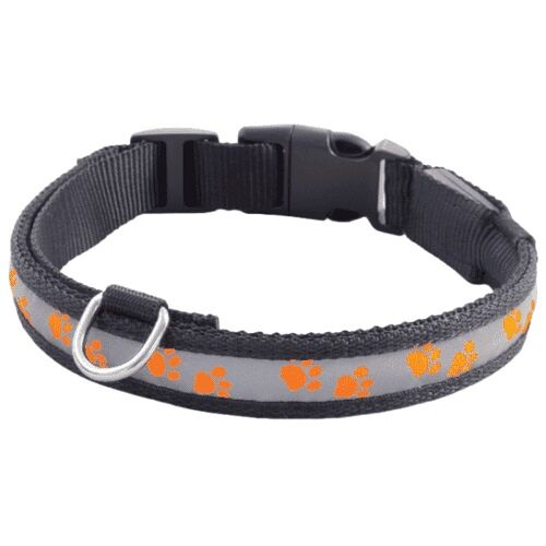 Triol LD08S ошейник нейлоновый светодиодный 20*230-310мм, Оранжевый