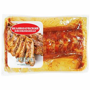 Ребра свиные Великолукский МК в маринаде охлажденные