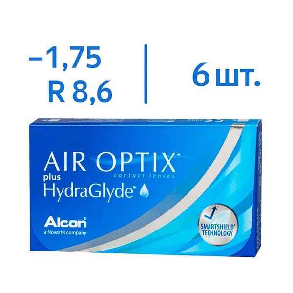 Линзы Alcon Air Optix 8.6 -1.75 6 шт 14.2
