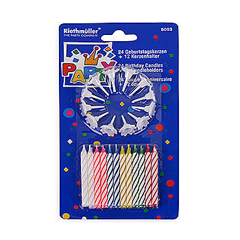 Свеча для торта Riethmueller цвет ассорти 24 шт Китай