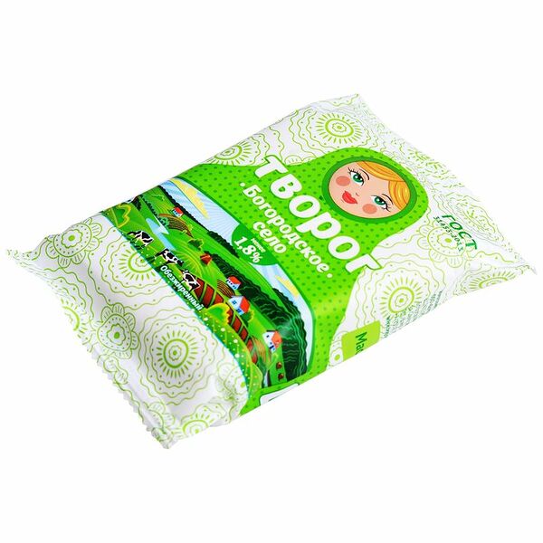 Творог Богородское село мягкий, обезжиренный, 1.8%, бзмж