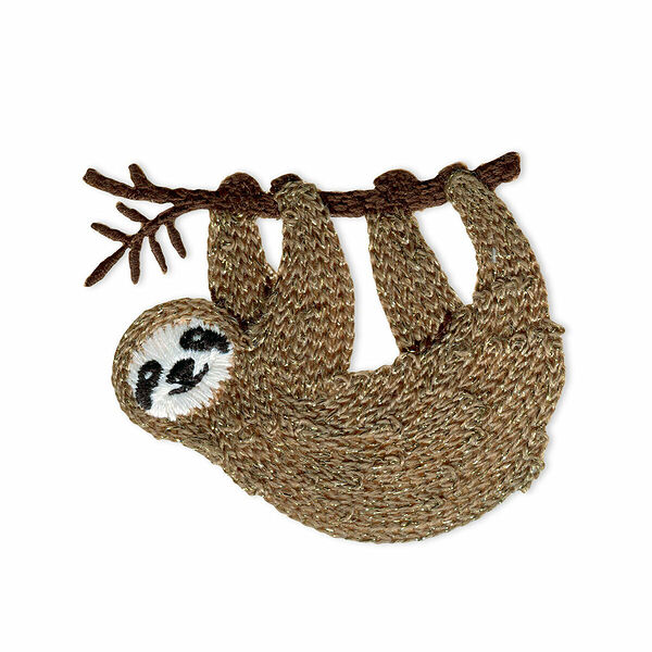 923222 Термоаппликация Ленивец блестящ. корич. Prym