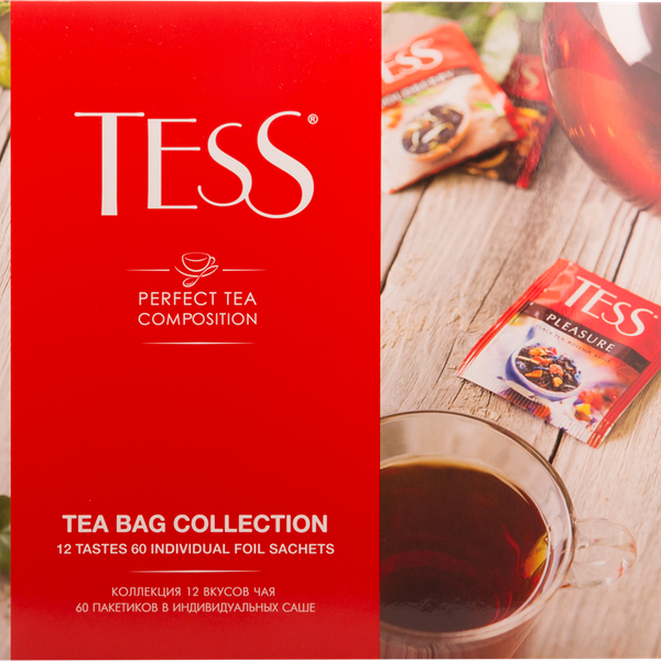 Набор чая и чайных напитков TESS Tea Bag Collection 12 видов, 60пак