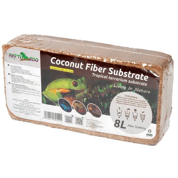 ReptiZoo Субстрат кокосовый тропический, мелкая фракция 620г/8л
