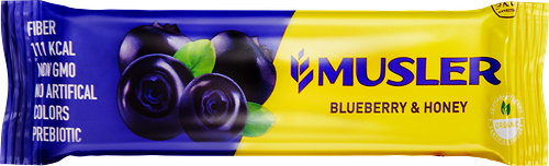 Батончик мюсли Musler Черника и мед 30г