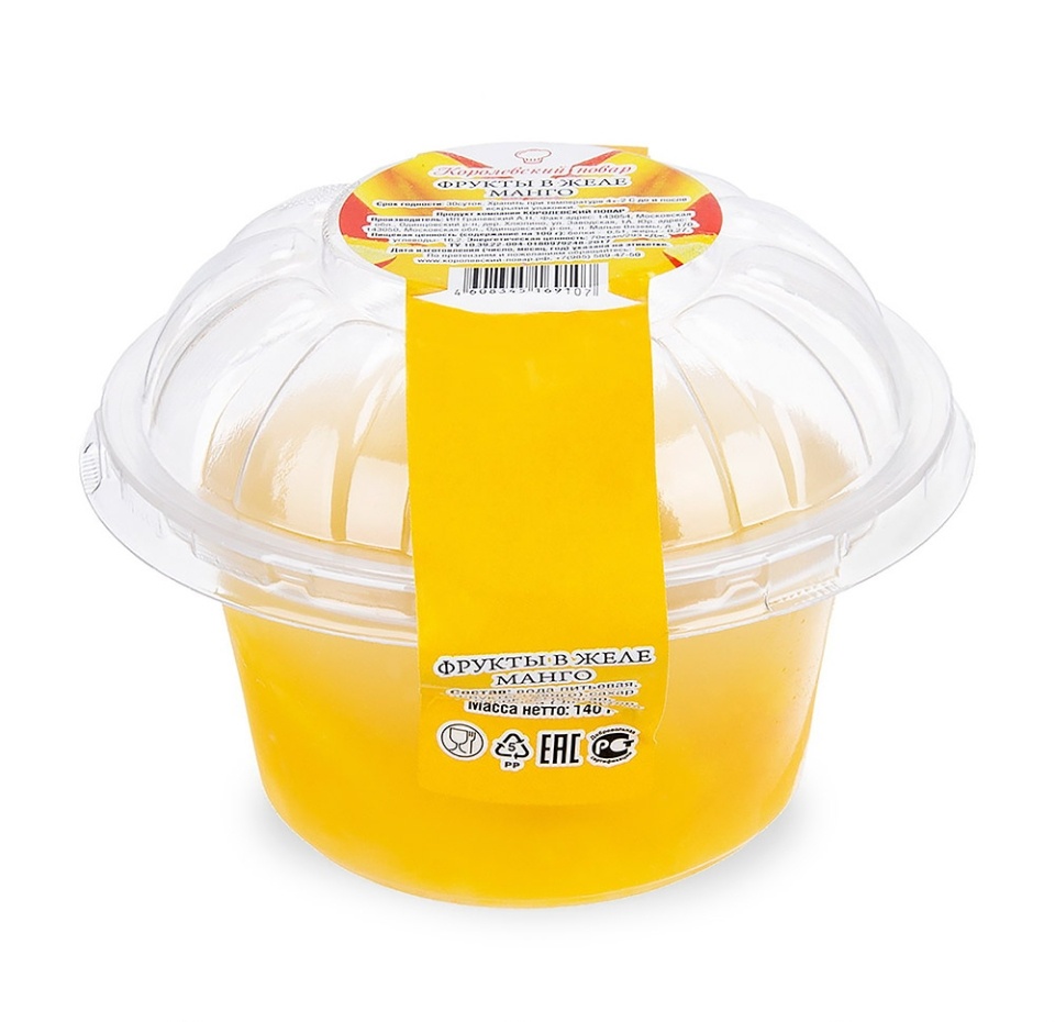 

Фрукты в желе Королевский повар Манго 140 г