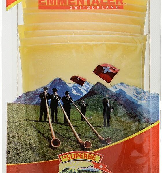 Сыр полутвердый Le Superbe Эмменталер в нарезке 50%