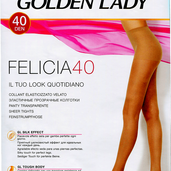 Колготки женские GOLDEN LADY Felicia 40 den, полуматовые, nero 5