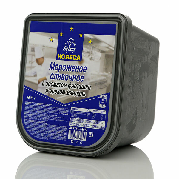 Мороженое сливочное с ароматом фисташки и орехом миндаль TM Metro Chef (Метро Шеф)