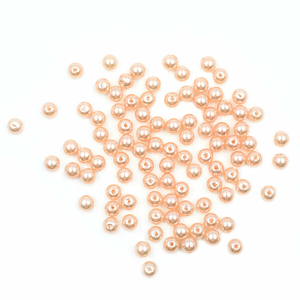 Бусины круглые, пластик, 8мм, 25гр Astra&Craft(006 NL розовый)