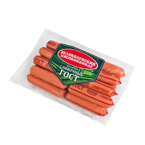 Сосиски Великолукский мясокомбинат Сливочные, ГОСТ