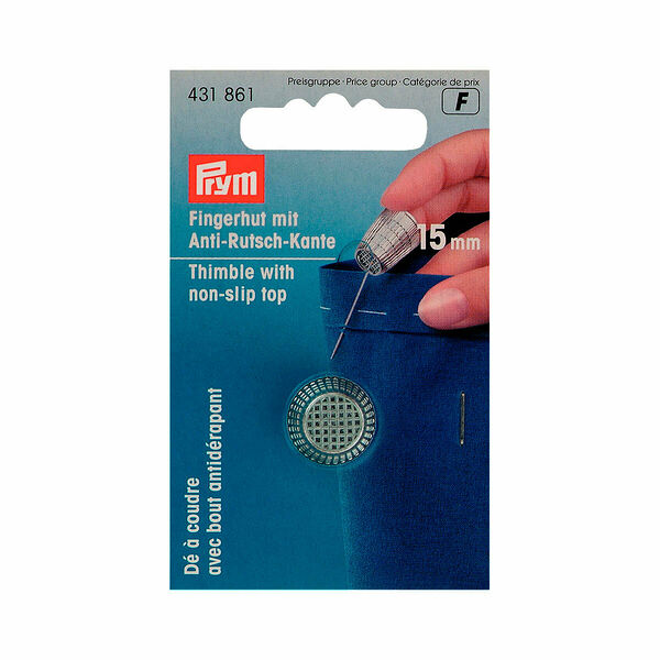 431861 Наперсток с кантом, хром.покр., 15,0мм Prym