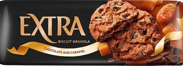 Печенье-гранола Extra сдобное с шоколадом и карамелью 150г