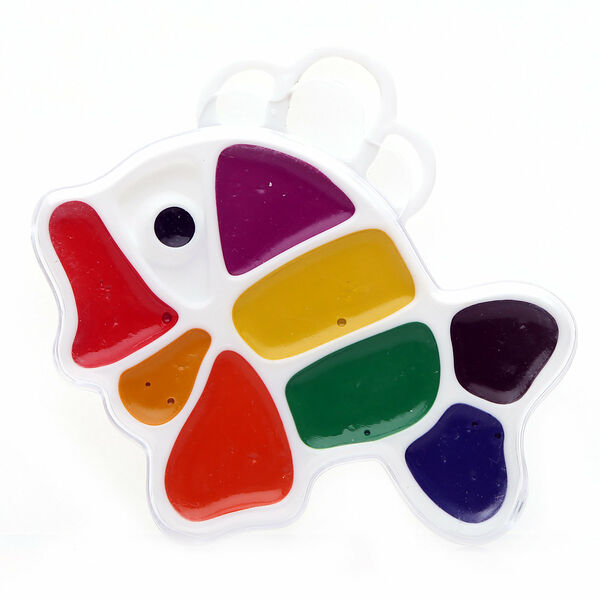 Краски акварельные медовые Рыбка 9 цветов ТМ Луч