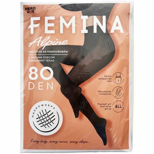 Колготки Femina Alpine с шортиками 80 den размер 2-S