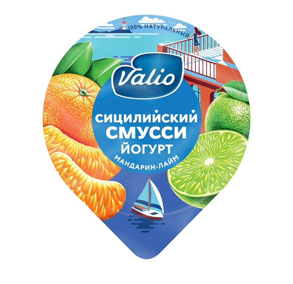 

Йогурт смусси Valio Сицилийский Мандарин-лайм 2.6% 140 г