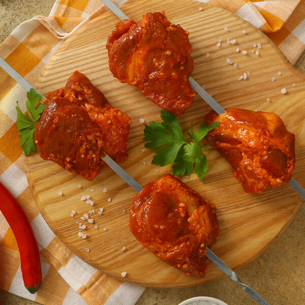 МясновЪ Шашлык из шейки в Брусничном маринаде