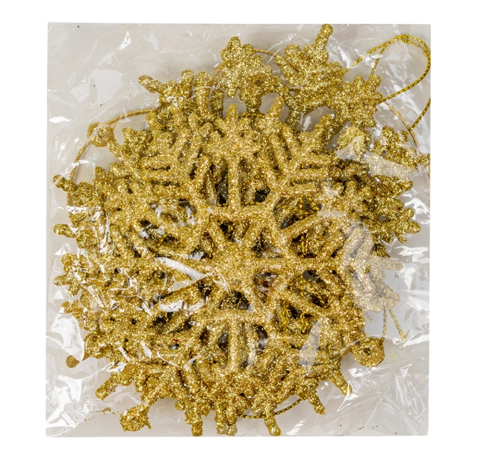 

Игрушка для елки "Снежинка" золотая с орнаментом, "Коллекция Традиции" Edelman 10х10 см, Китай