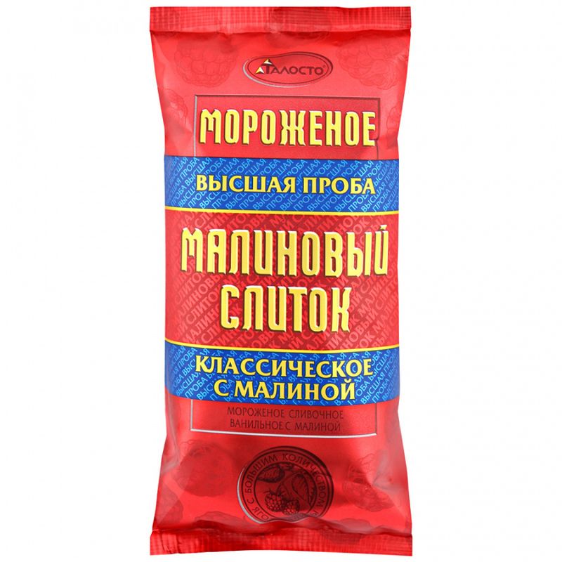 

Мороженое сливочное Талосто Малиновый слиток 200 г