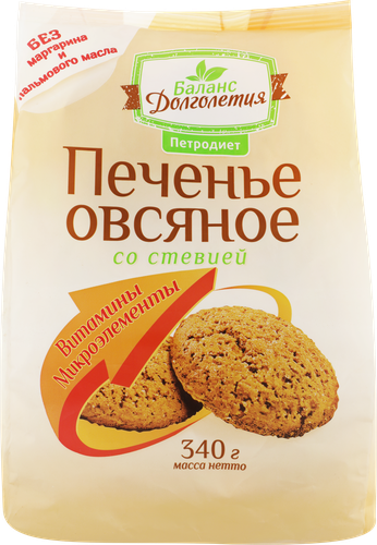 

Печенье овсяное Баланс долголетия со стевией 340 г