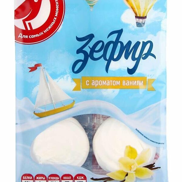 Зефир Ашан Красная птица Ванильный 250г