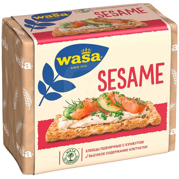 Хлебцы Wasa пшеничные с кунжутом