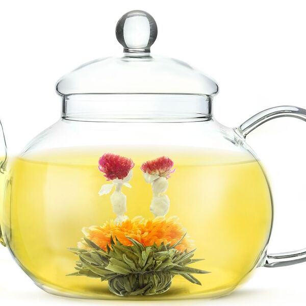 Связанный чай с цветами Два дракона