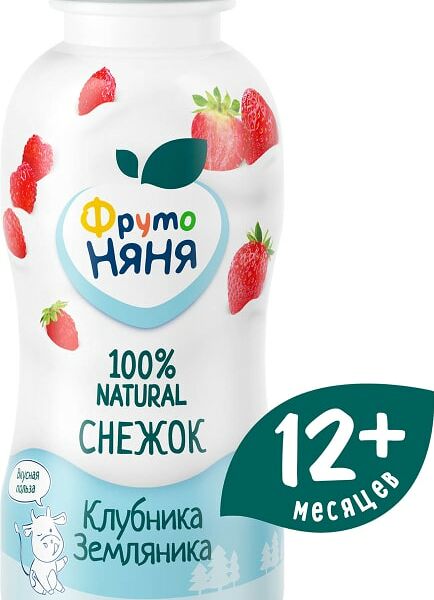 Снежок ФрутоНяня Клубника земляника 2.0% 200г