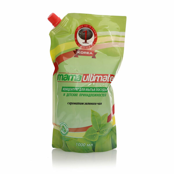 Концентрат для мытья посуды и детских принадлежностей Mama Ultimate с ароматом зеленого чая 