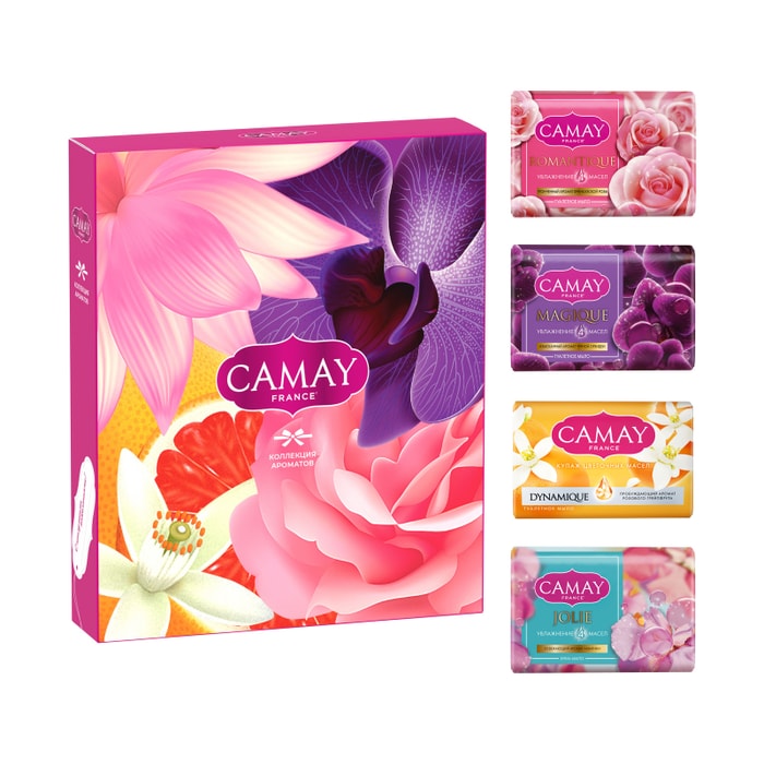 

Подарочный набор Camay Коллекция Ароматов (340 г): мыло 4 шт х 85 гр
