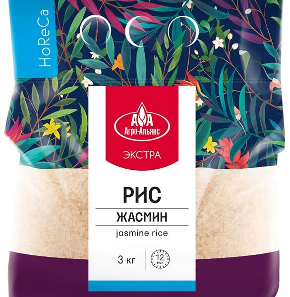 Рис Агро-Альянс Жасмин шлифованный 3кг