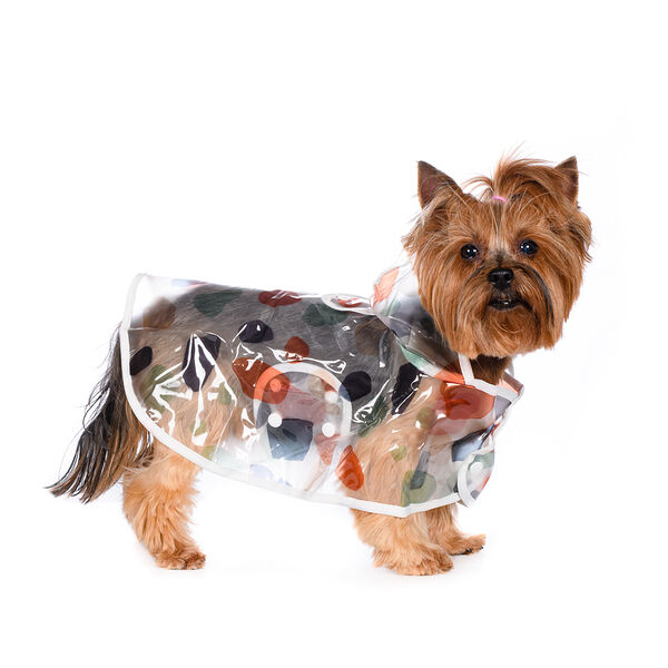 Дождевик-плащ Rurri с капюшоном для собак 35см L прозрачный (унисекс)