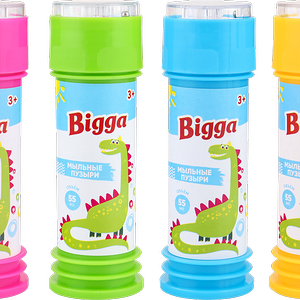 Мыльные пузыри BIGGA, 1 шт., в ассортименте 55 мл