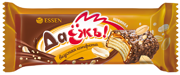 Конфеты Essen ДаЁжъ! с карамелью, арахисом и криспи вес