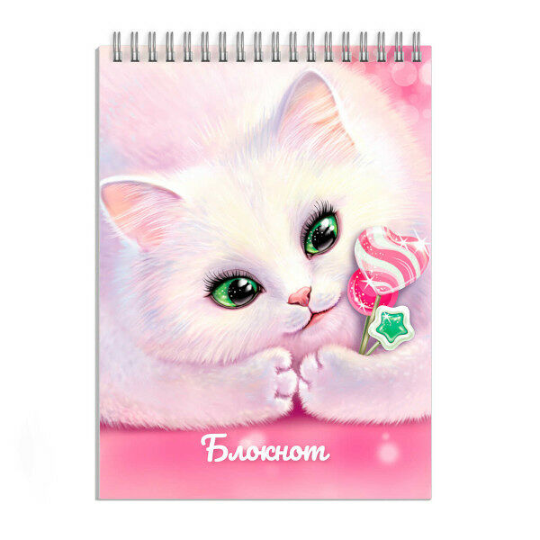 Блокнот А7 40л на гребне 