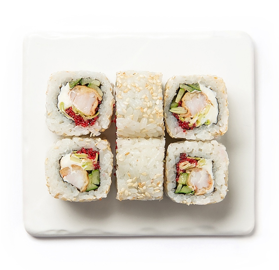 

Ролл с креветкой темпура и творожным сыром 6 шт 215 г