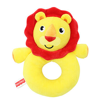 Погремушка-колечко Fisher Price Львенок, развивающая Мягкая Игрушка для Детей 0+