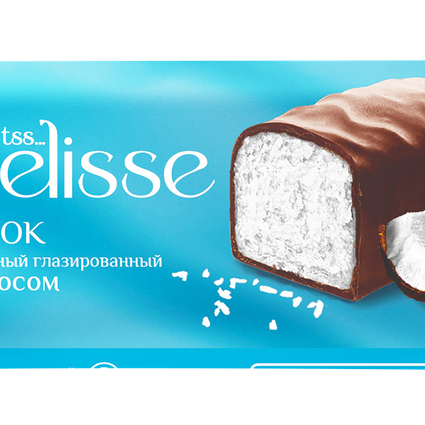 Сырок творожный глазированный DELISSE с кокосом 26%, без змж, 40г