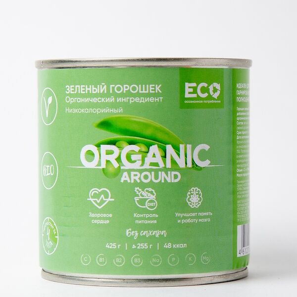 Горошек зеленый Organic food